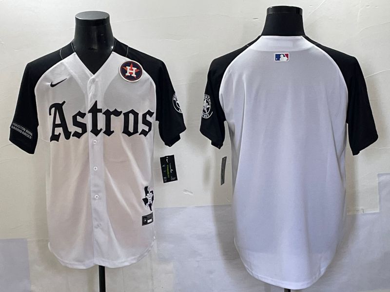 Men 2025 Houston Astros Blank White Black Five generations Joint Name Nike MLB Jersey style 5->houston astros->MLB Jersey